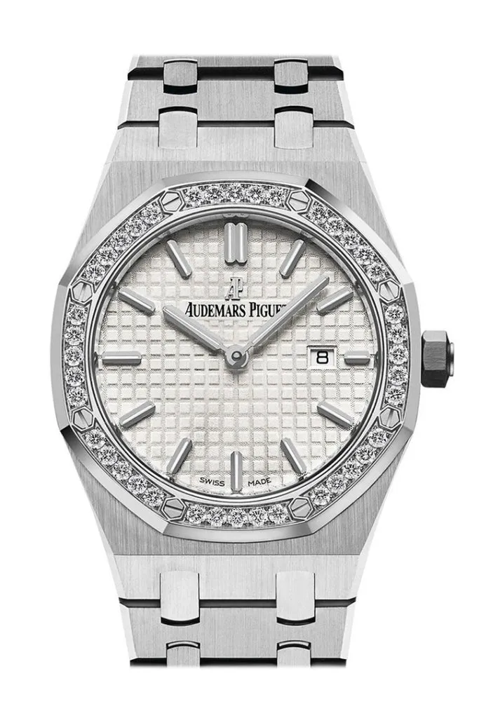 Audemars Piguet Royal Oak 33 Diamond Silver Dial Stainless Steel Ladies Watch 67651ST.ZZ.1261ST.01