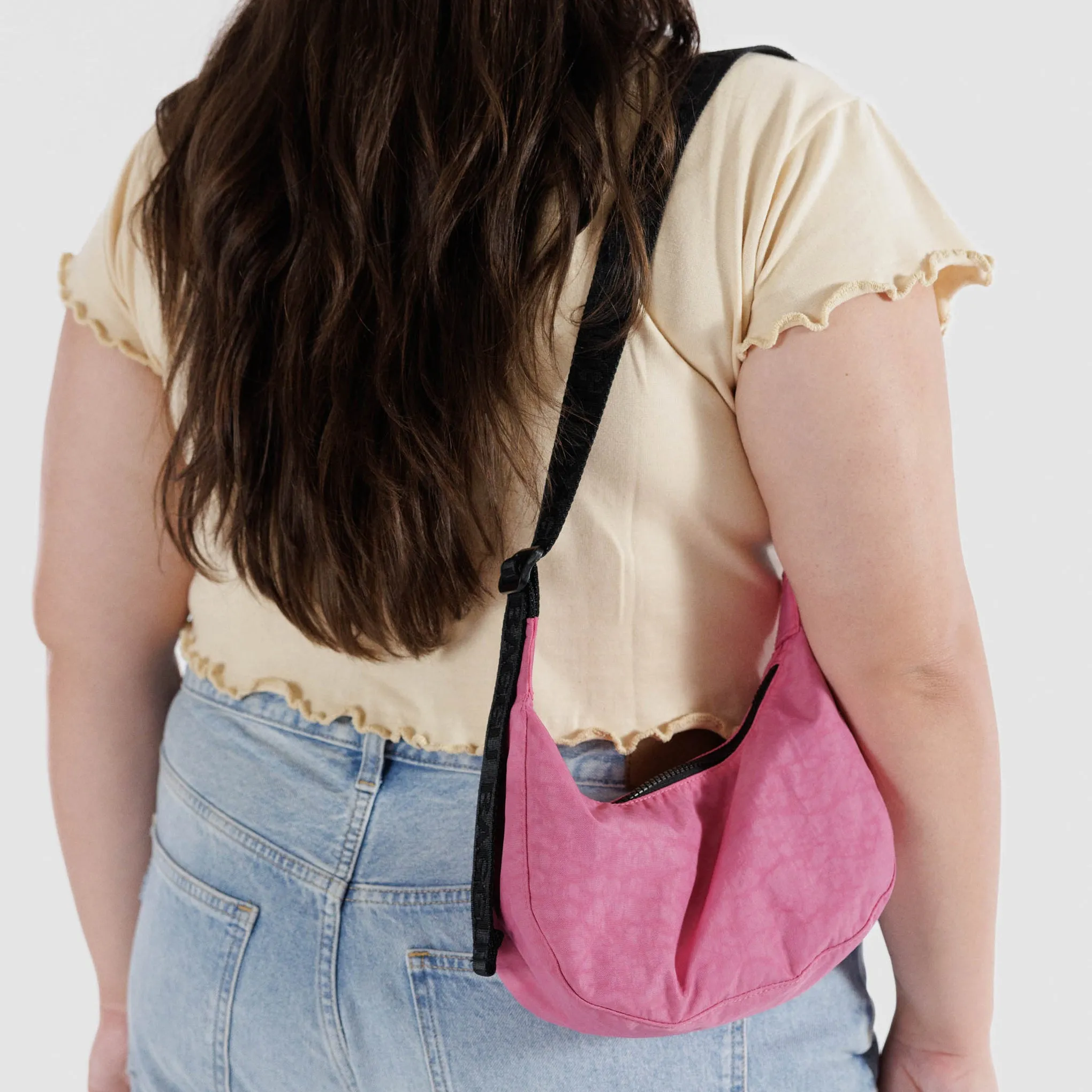 Baggu Recycled Nylon Crescent Bag - Azalea Pink