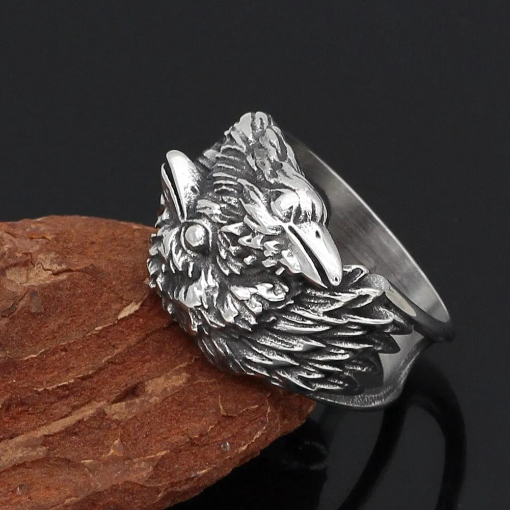 Bague Corbeaux messagers d'Odin