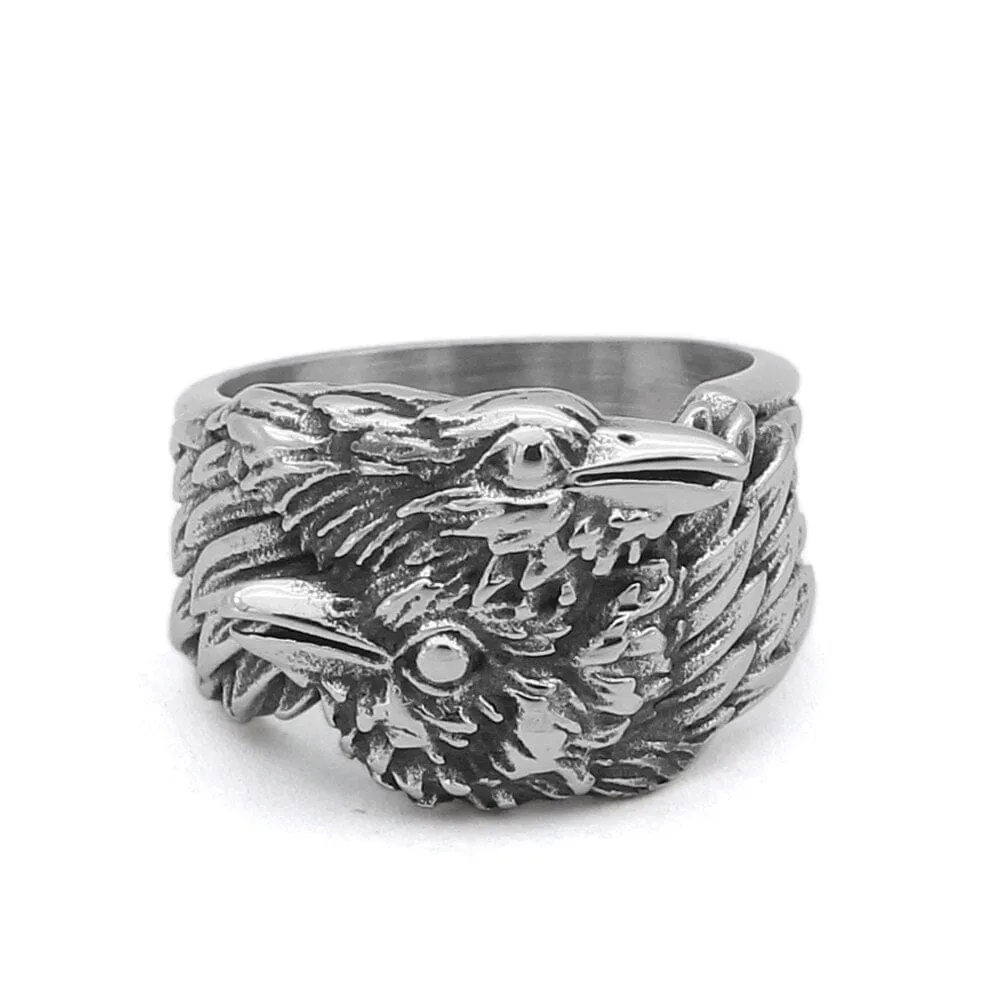 Bague Corbeaux messagers d'Odin