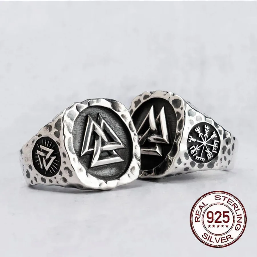 Bague Viking en Argent Sterling 925 - L'Éclat du Valknut