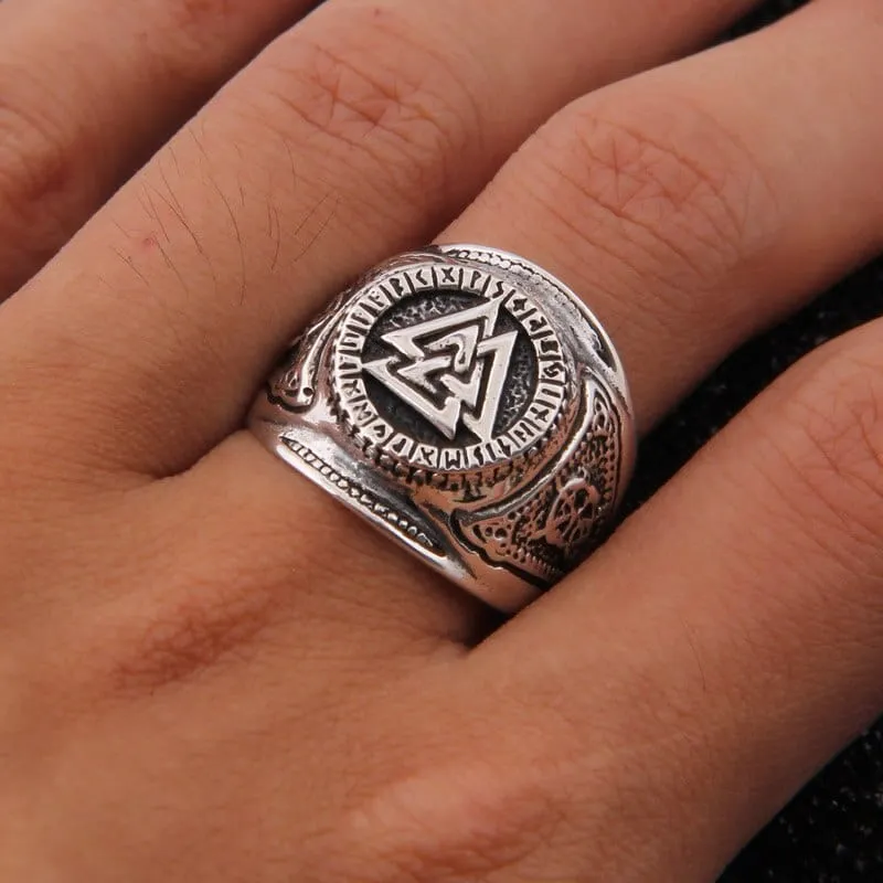 Bague Viking en Argent Sterling 925 - Pouvoir du Valknut