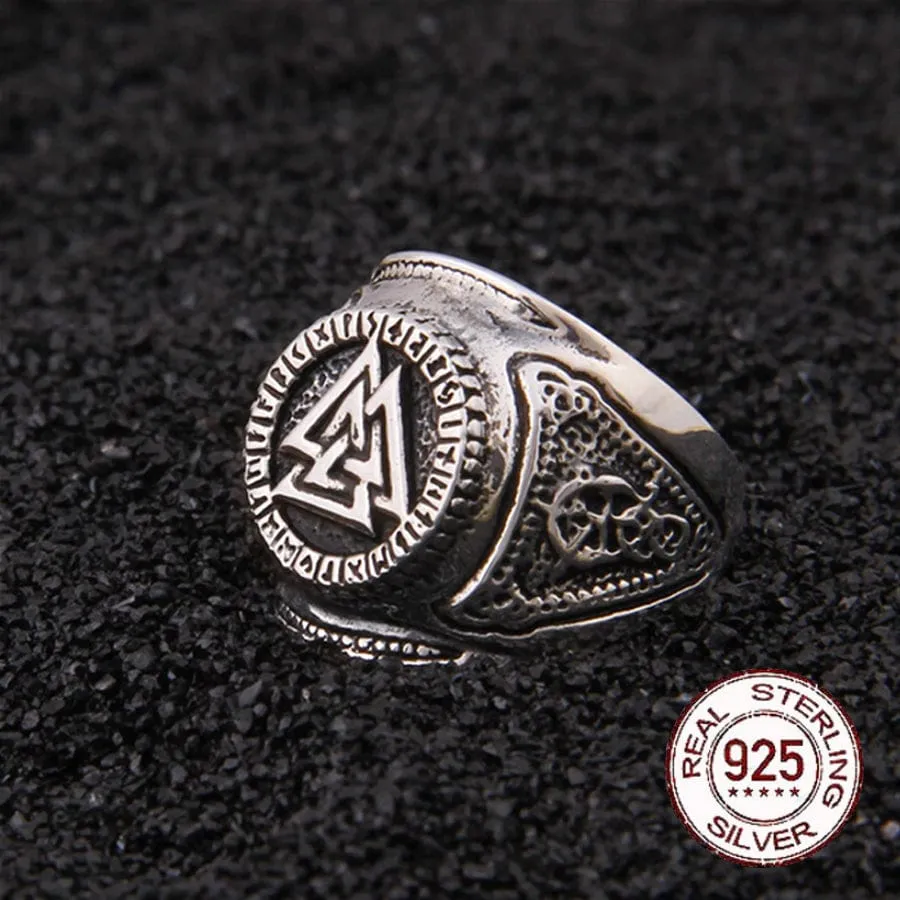 Bague Viking en Argent Sterling 925 - Pouvoir du Valknut