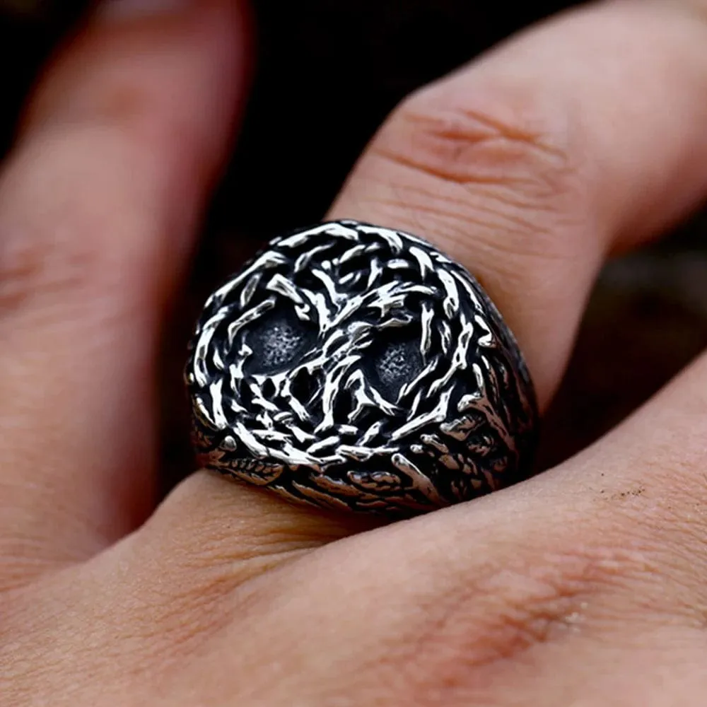 Bague Viking  l'arbre de vie Yggdrasil