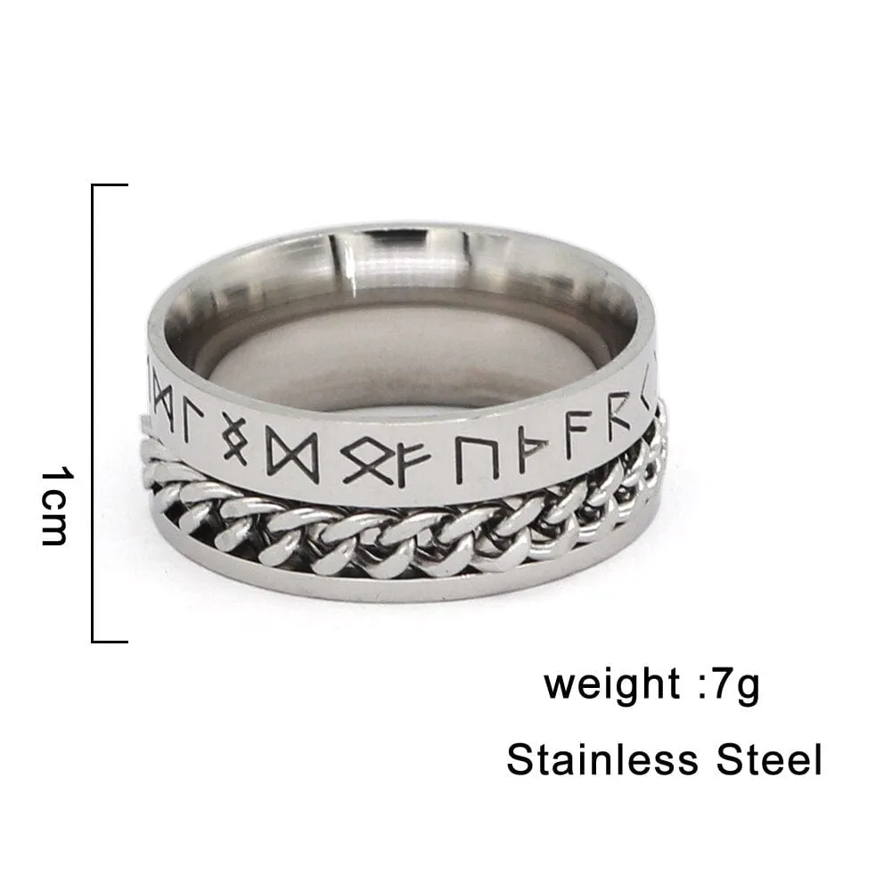 Bague Viking moderne - runes sacrées