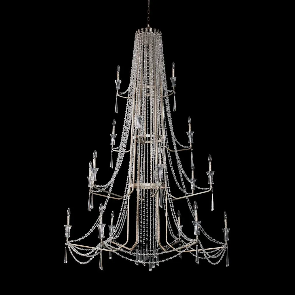 Barcelona 270C18TR 18-Light Chandelier - Transcend Silver