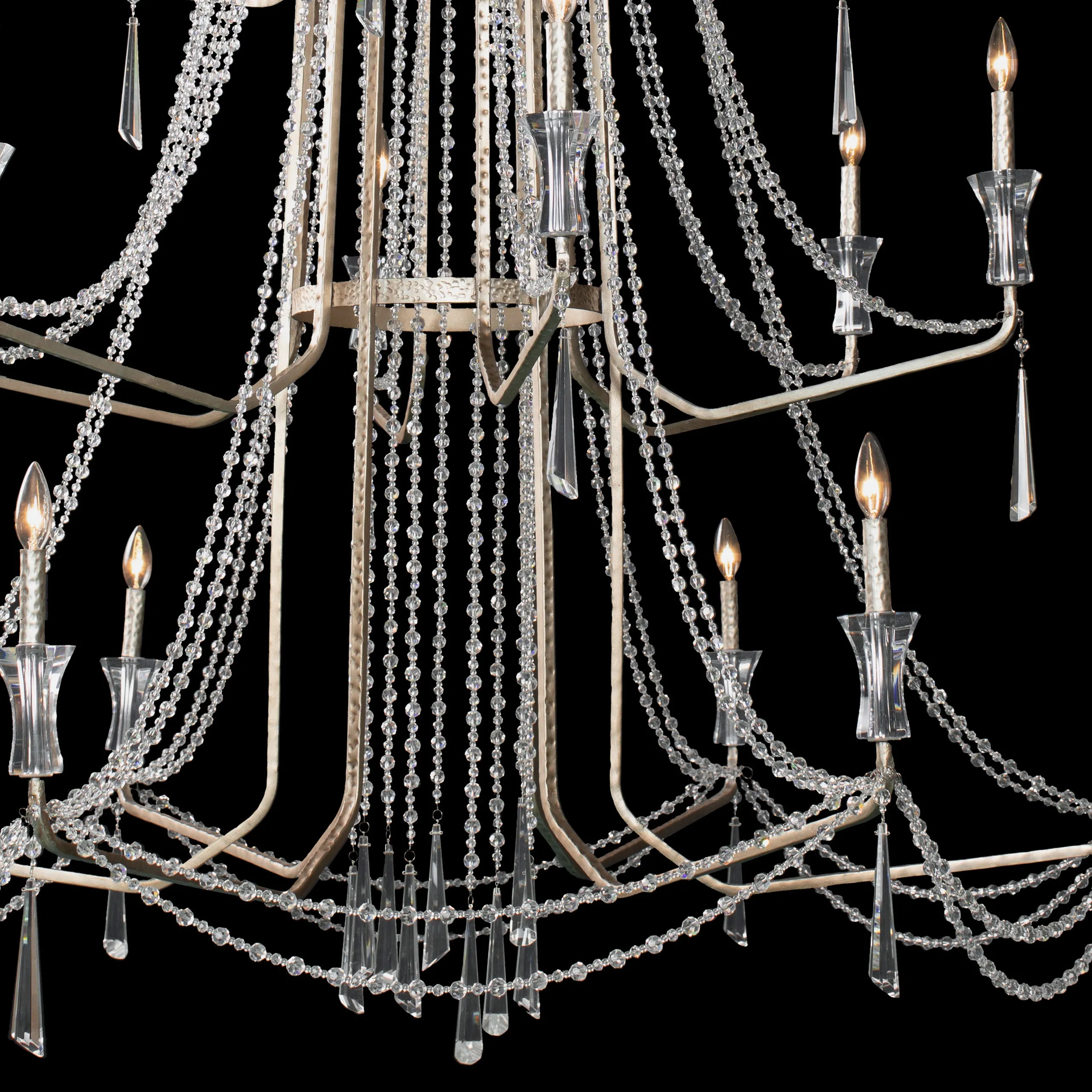 Barcelona 270C18TR 18-Light Chandelier - Transcend Silver