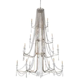 Barcelona 270C18TR 18-Light Chandelier - Transcend Silver