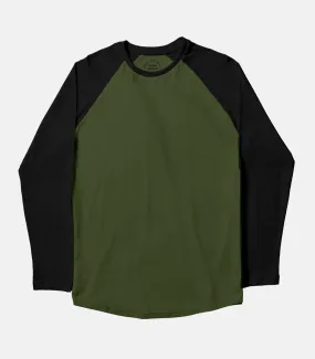 Basic-Army Green | Unisex Baseball T-shirt