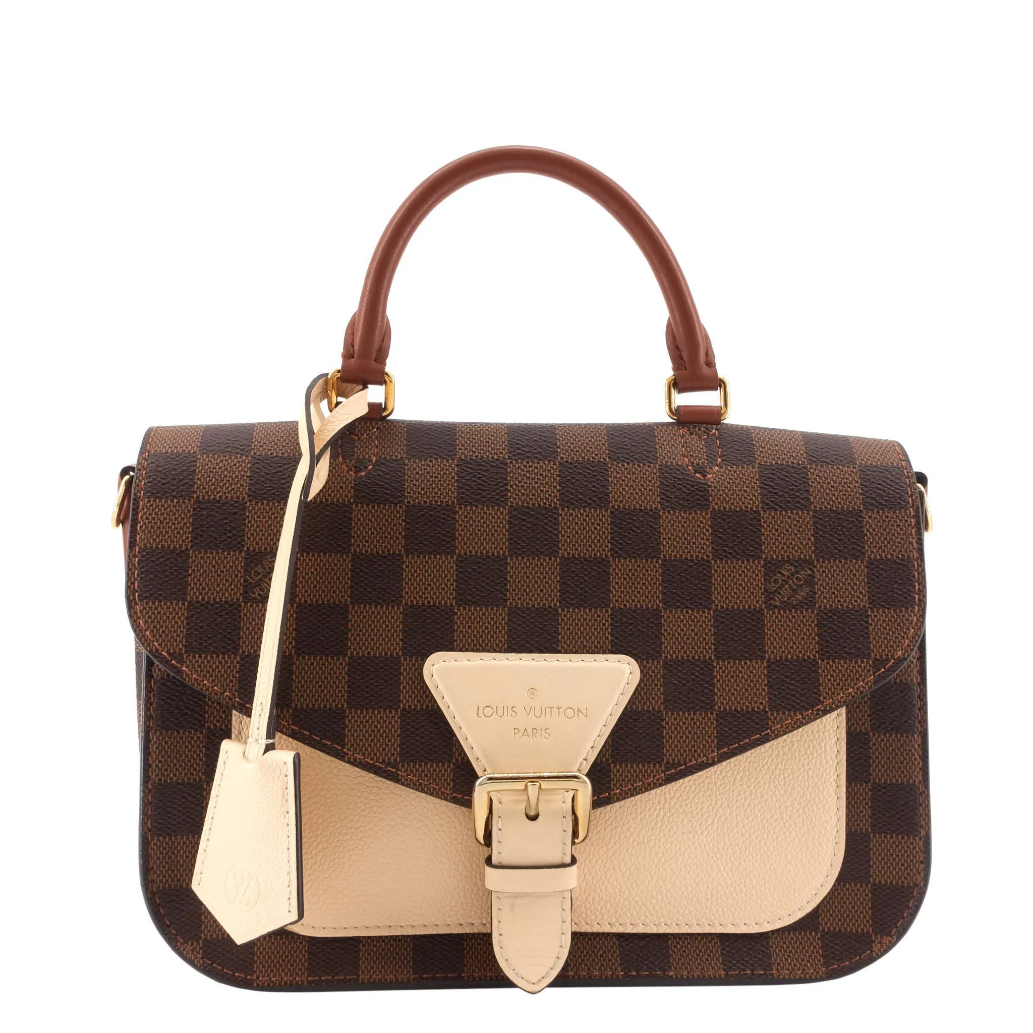 Beaumarchais Damier Ebene Canvas Bag