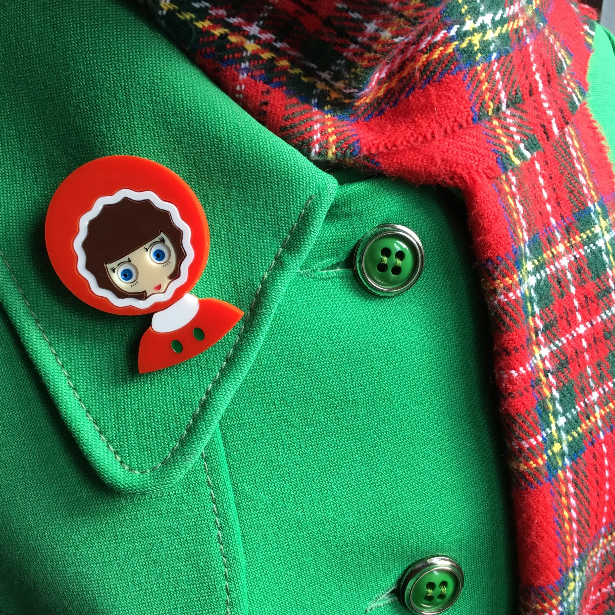 BECKY Acrylic Brooch, Xmas and frosts of winter ready!