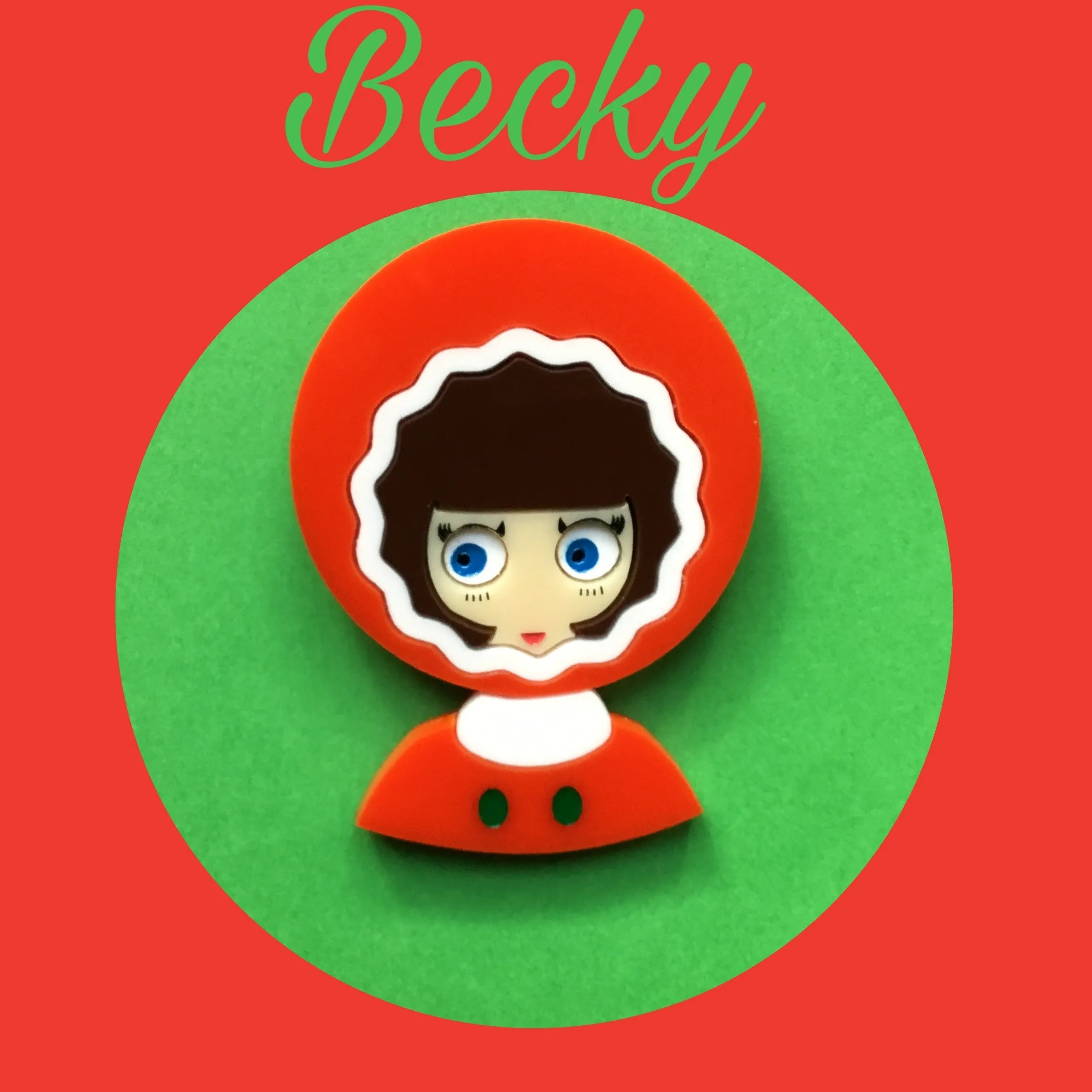 BECKY Acrylic Brooch, Xmas and frosts of winter ready!