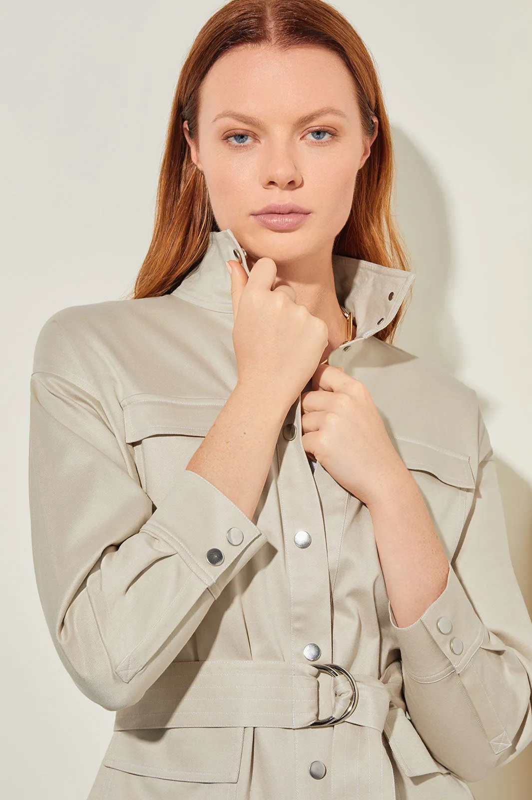 Belted Safari Jacket - Cotton Tencel