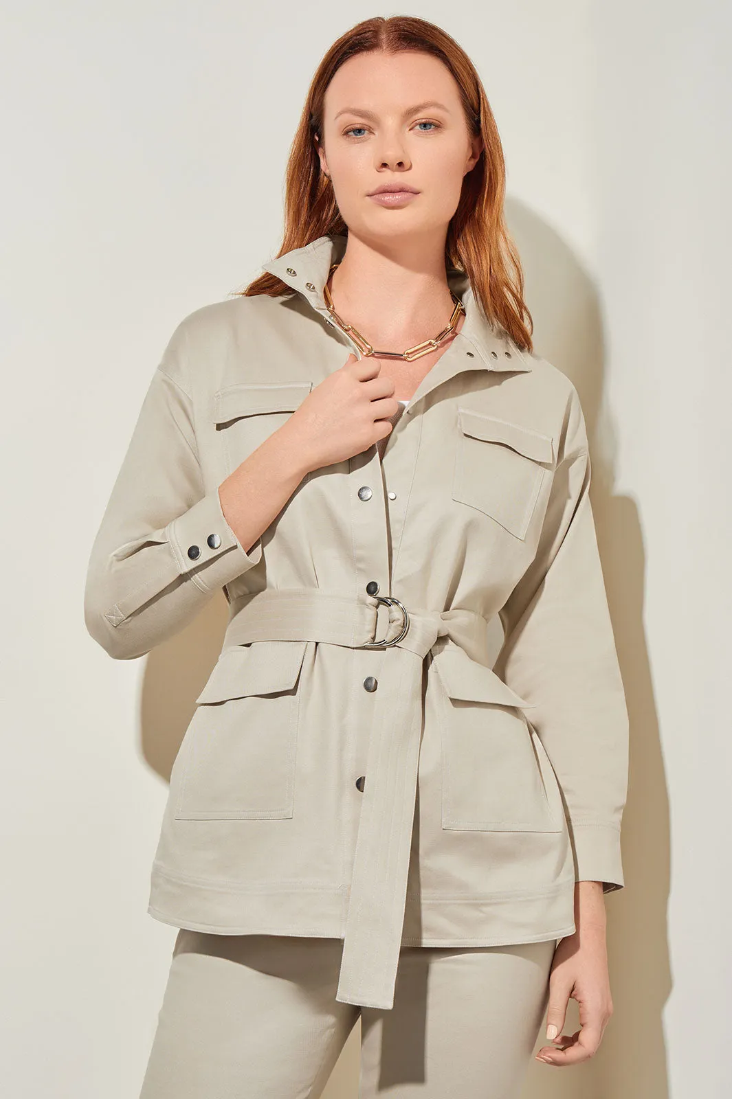 Belted Safari Jacket - Cotton Tencel