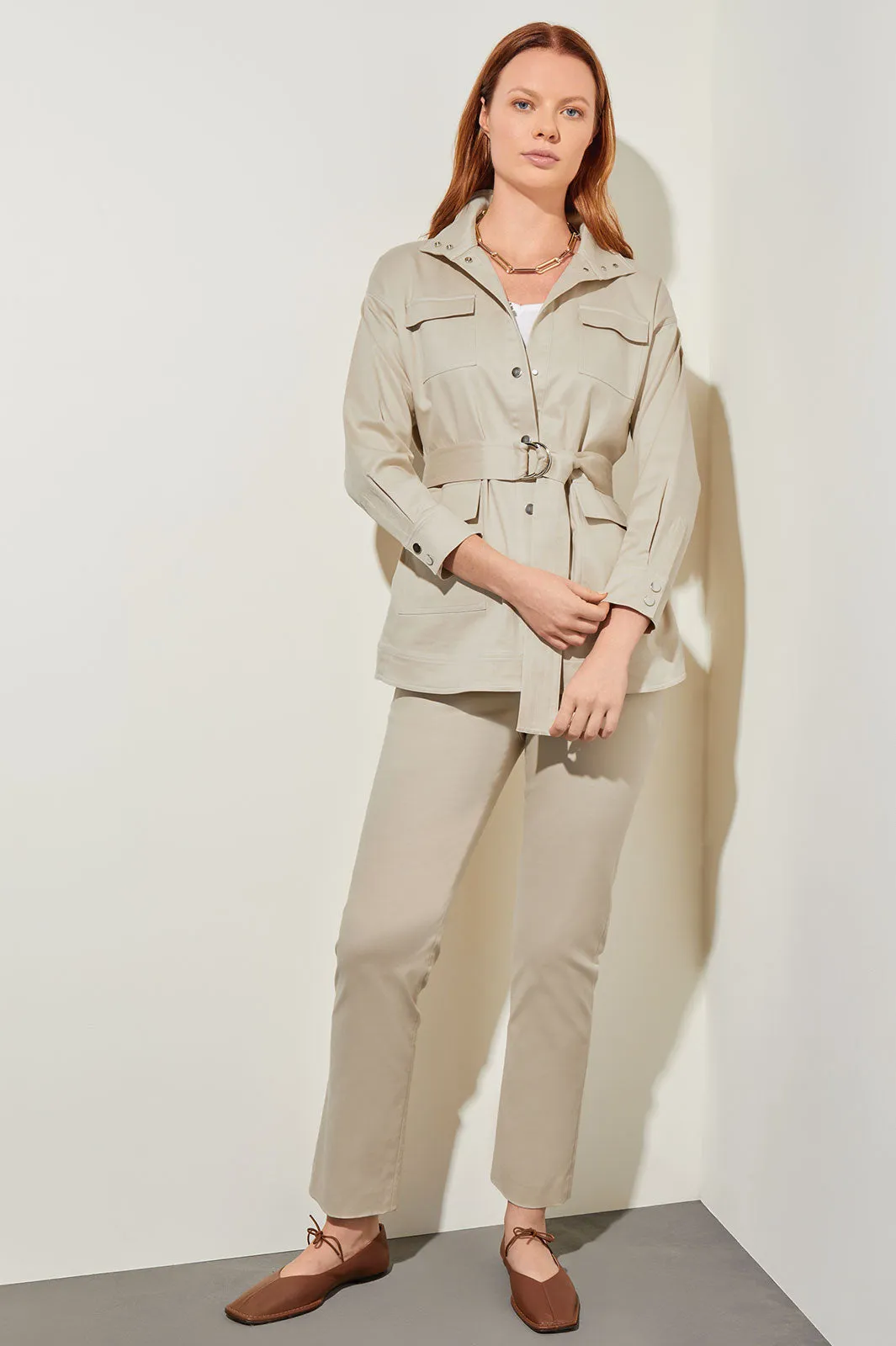 Belted Safari Jacket - Cotton Tencel