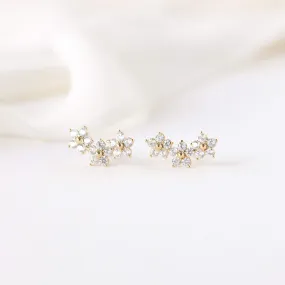 Blossom Gold Climber Earrings