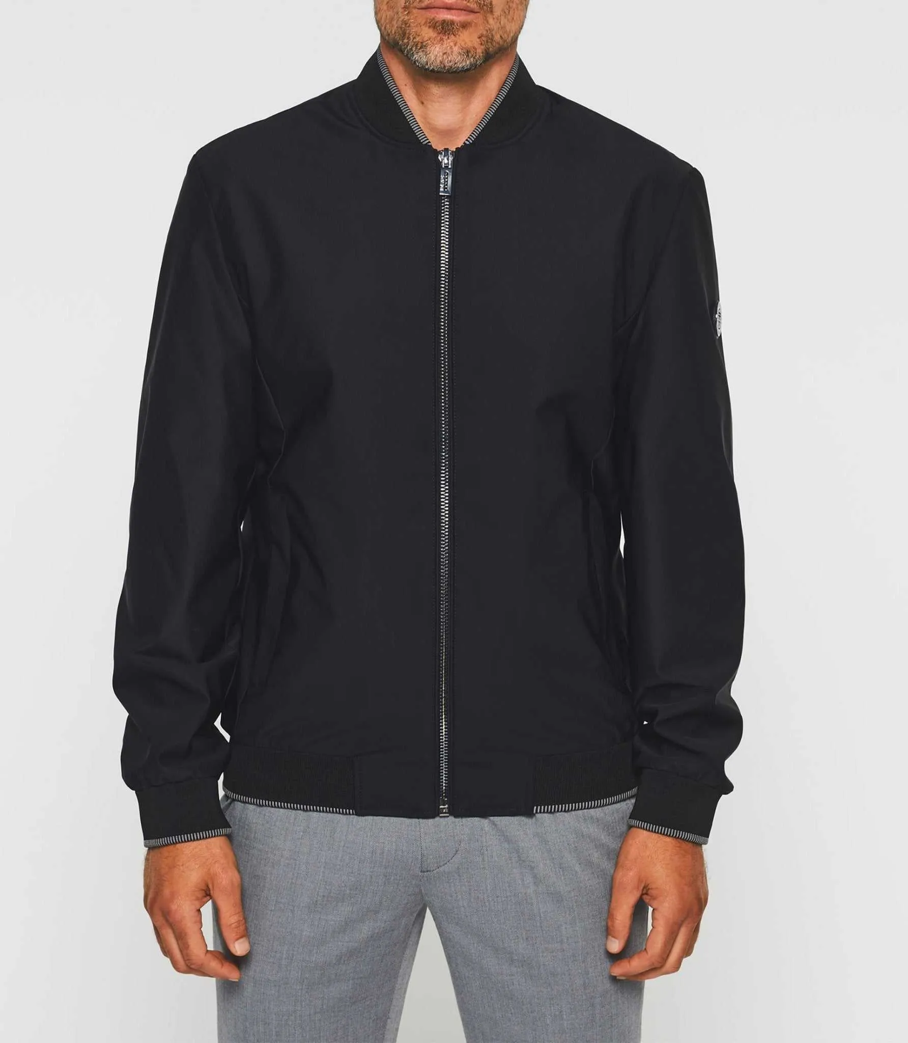 Blouson teddy léger noir "Ramsay"