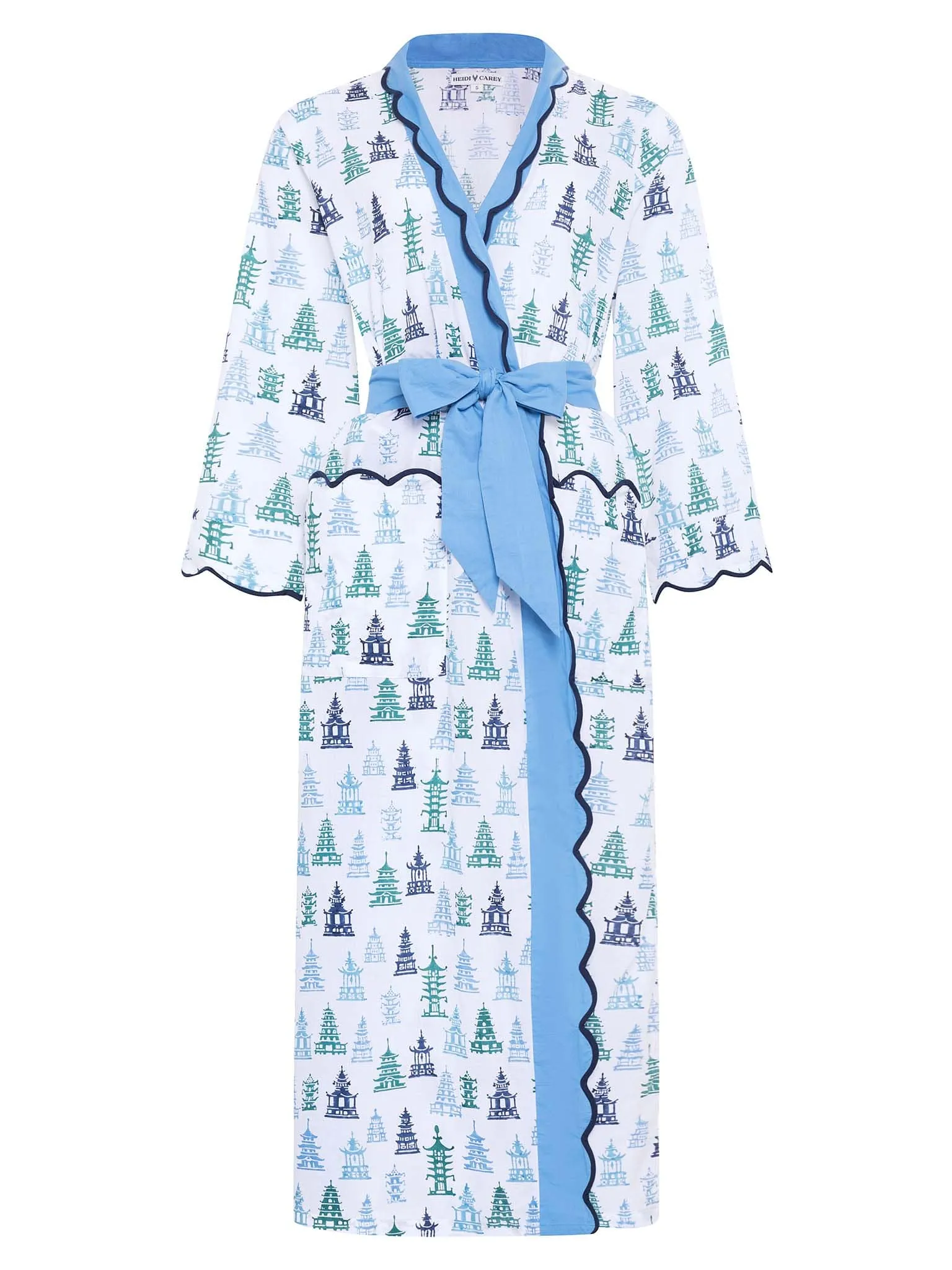 Blue/Green Pagoda Classic Robe