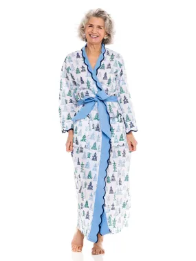 Blue/Green Pagoda Classic Robe