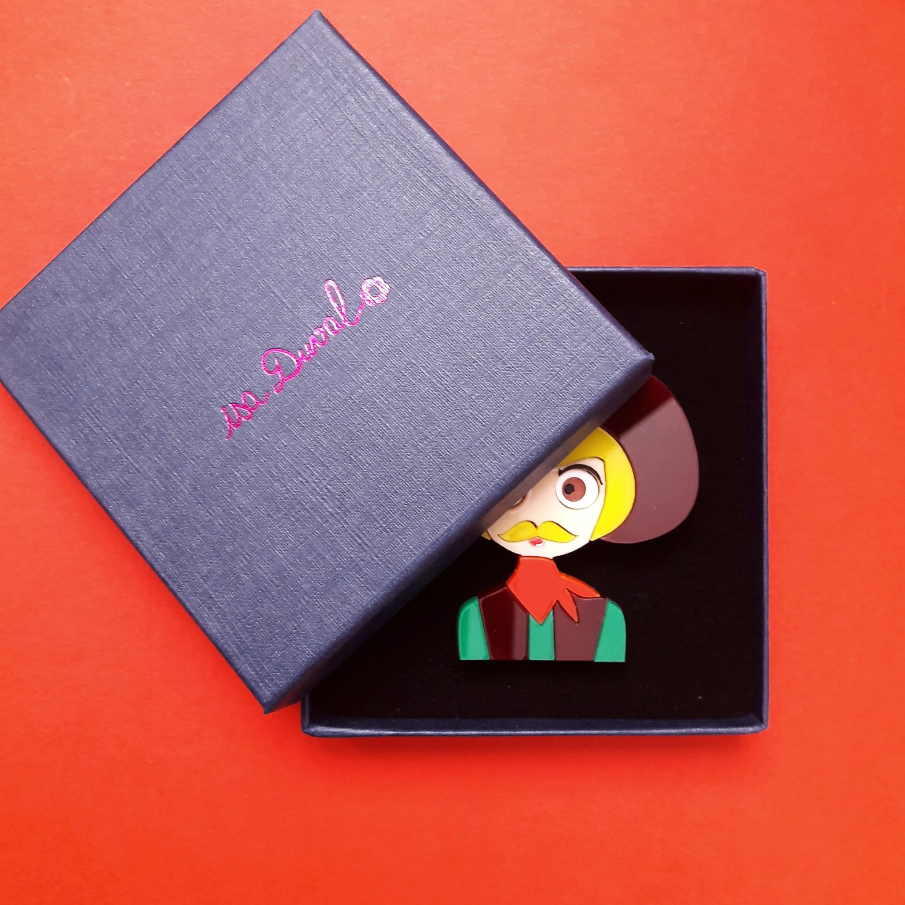 BOB Cowboy Acrylic Brooch, February Limited Numbered Edition