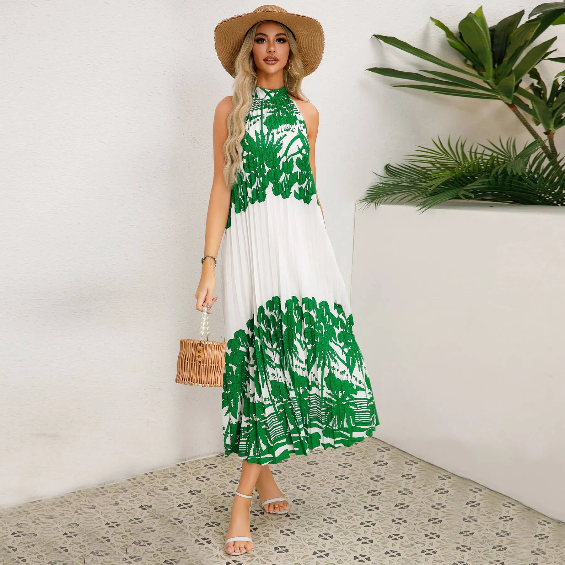 BOHO PLEATED DRESS_CWDMD1551