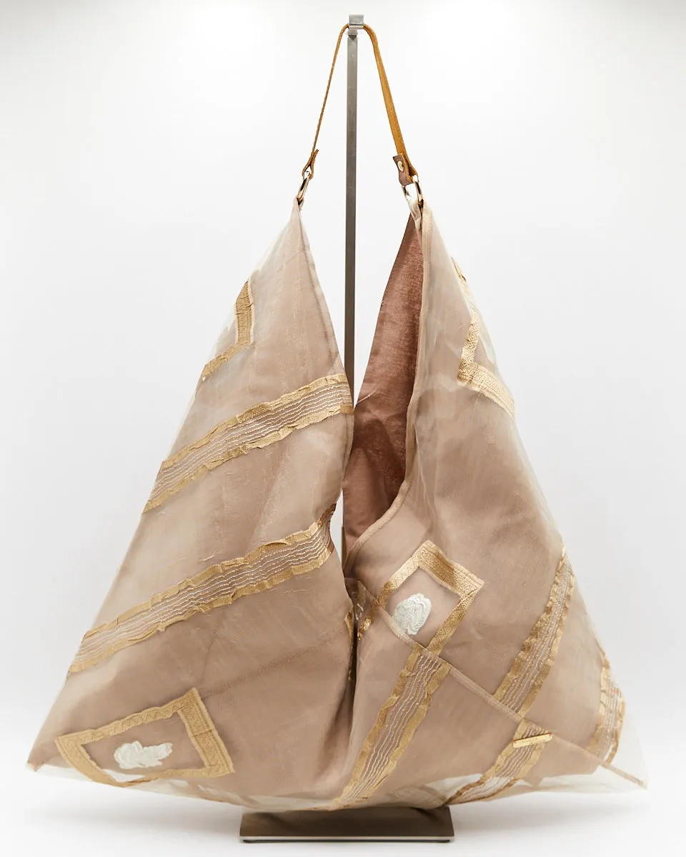 Bolso Seda beige/dorado