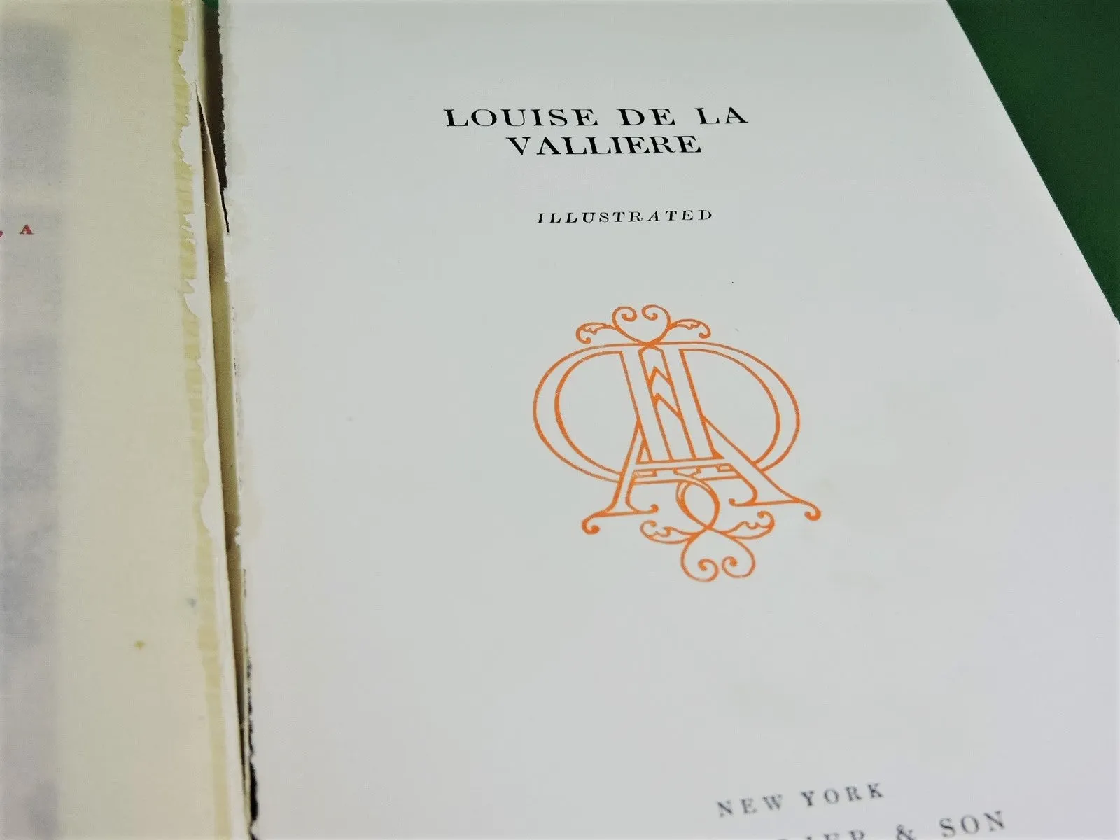 Book - 1910 - Louise De La Valliere - By Alexander Dumas