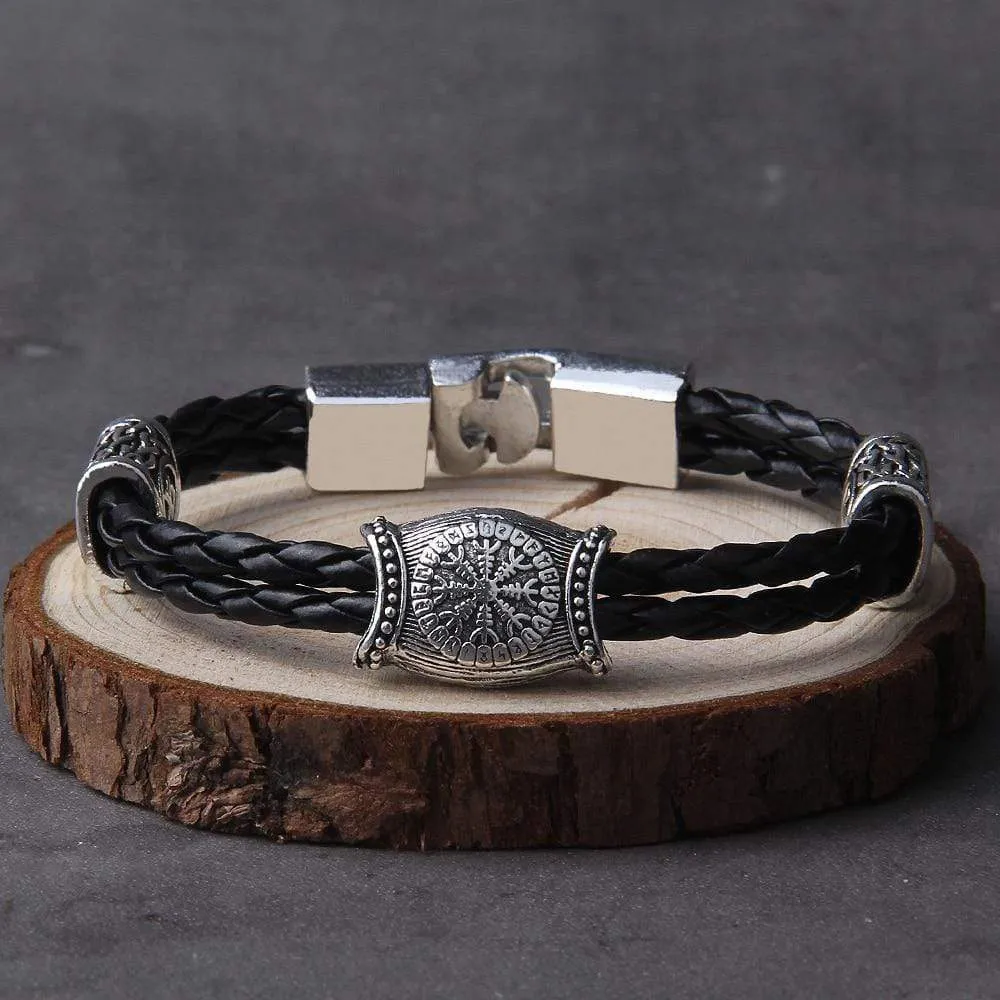 Bracelet boussole runique Vegvisir