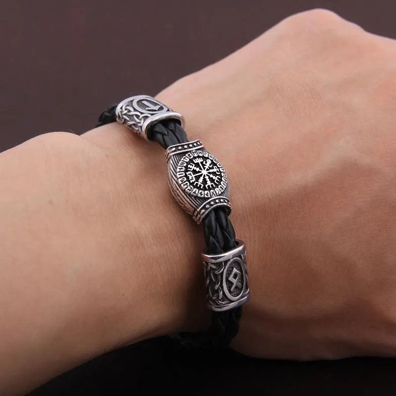 Bracelet boussole runique Vegvisir