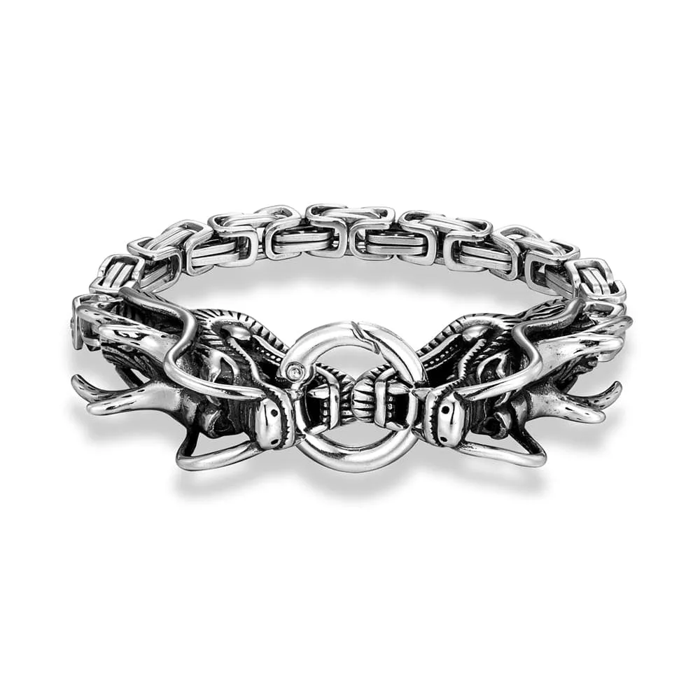 Bracelet Viking - Chaîne d'Ouroboros