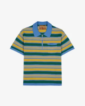 Brain Dead - Men's Lifted Stripe Half Zip Shirt - (Yellow)