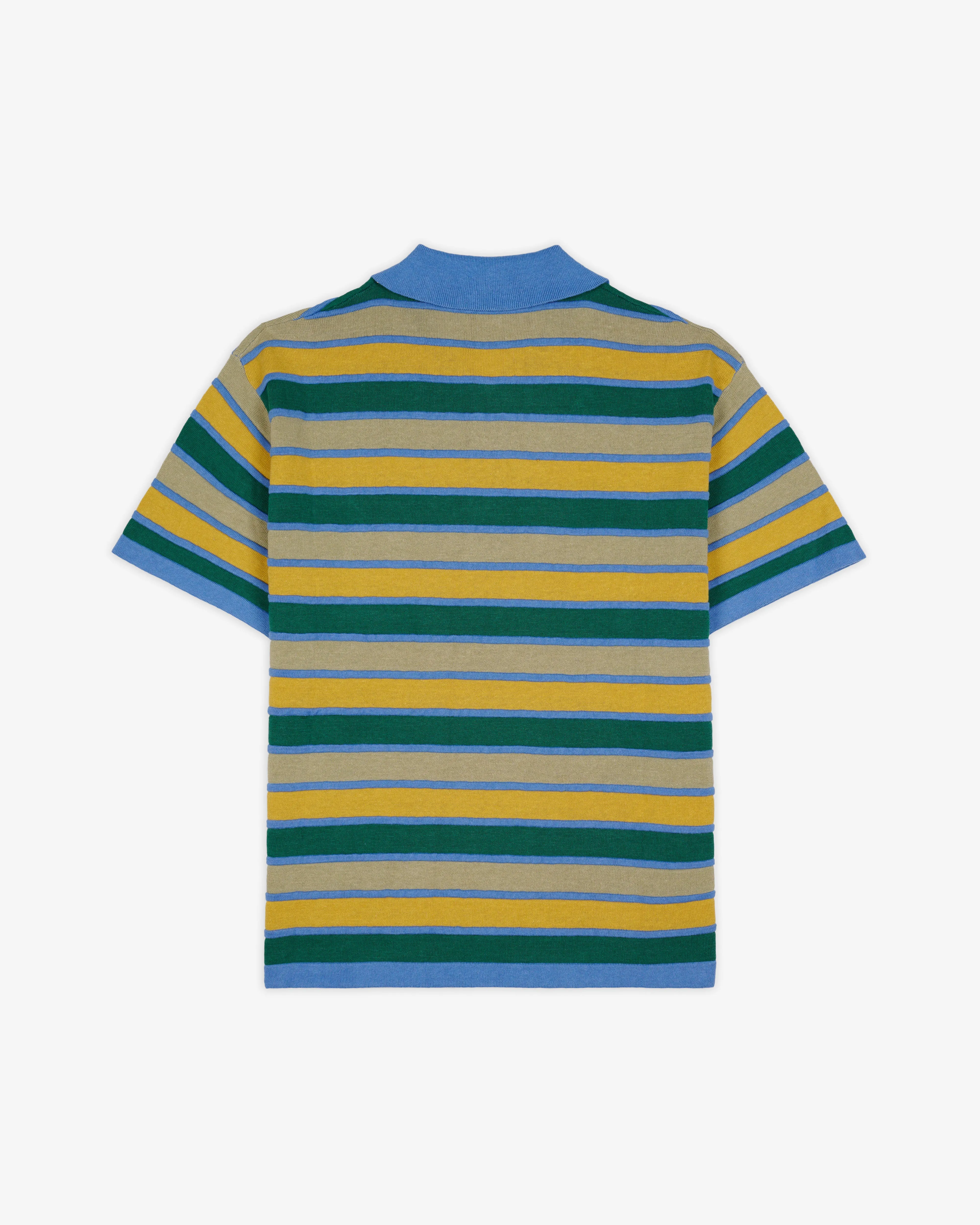 Brain Dead - Men's Lifted Stripe Half Zip Shirt - (Yellow)