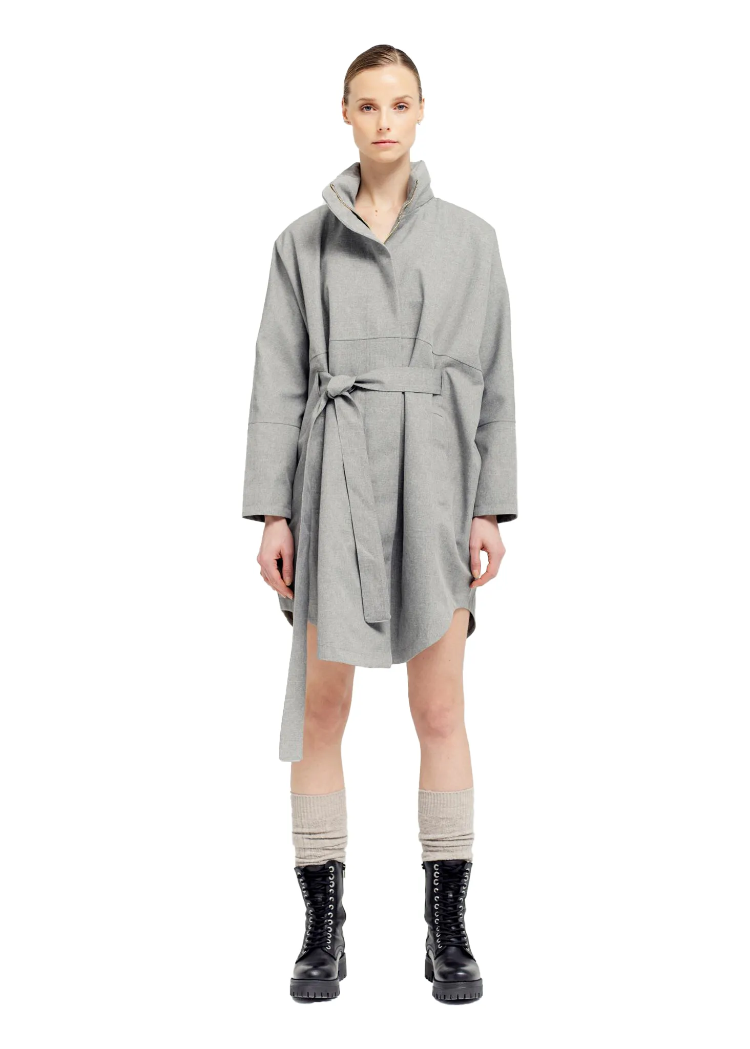 Bris Poncho - Grey Melange