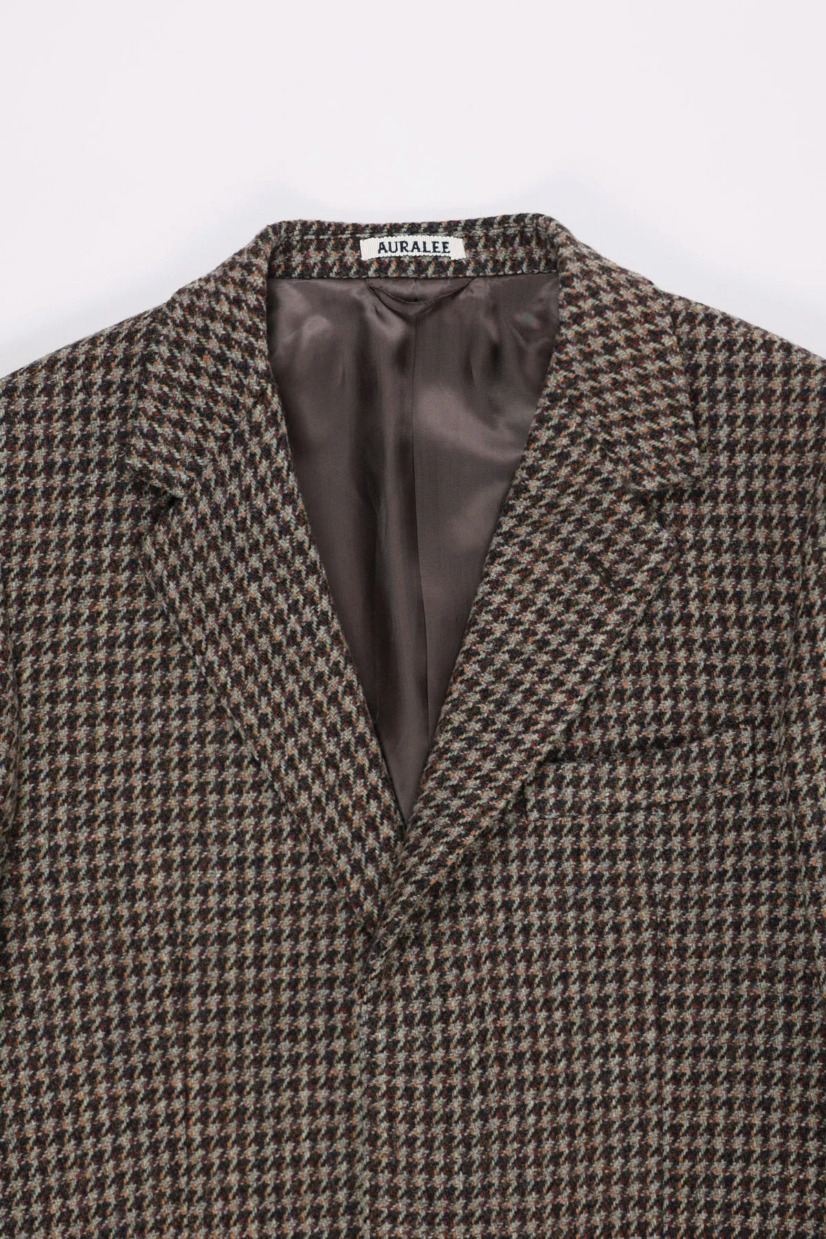 British Wool Tweed Over Jacket - Brown Tweed