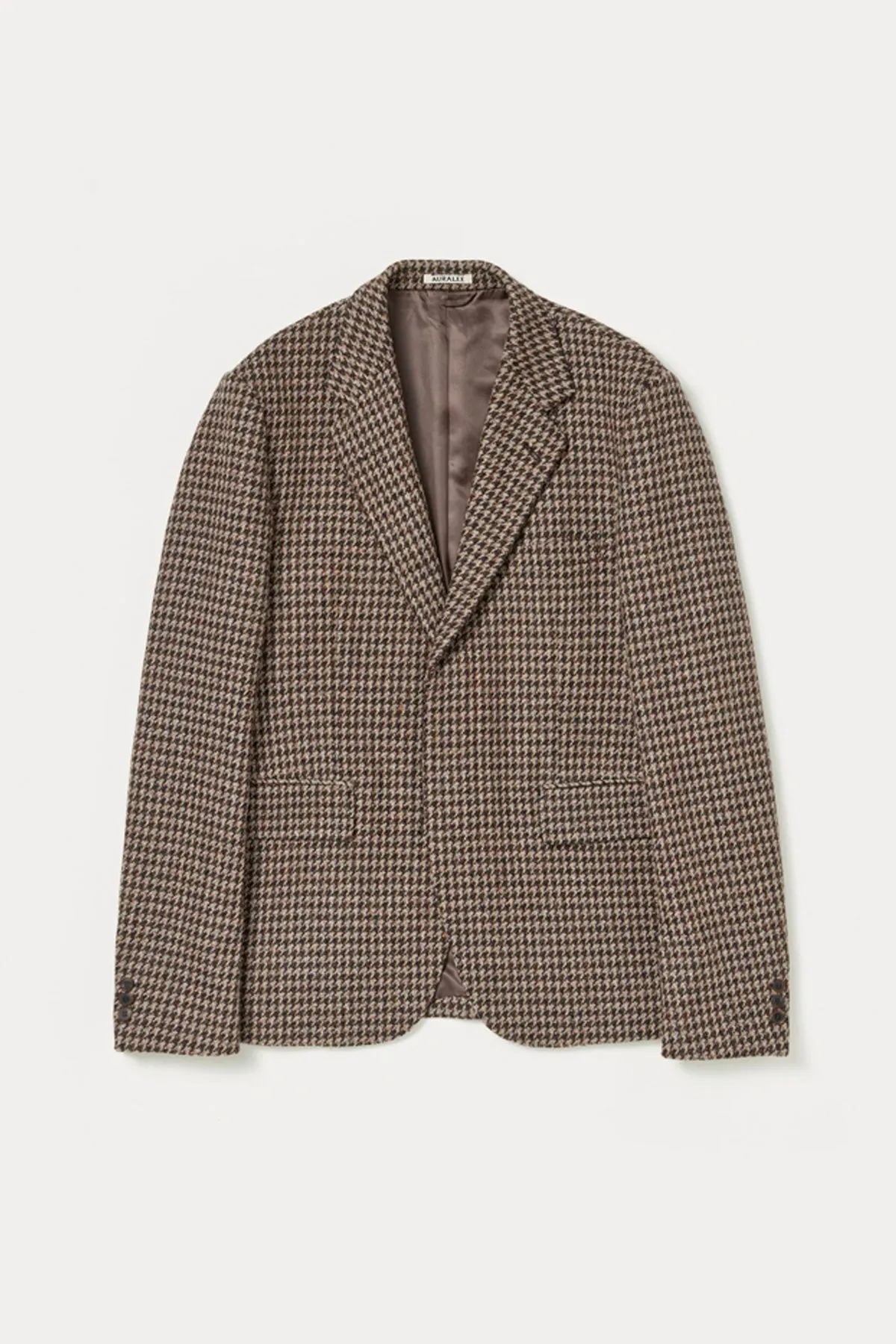 British Wool Tweed Over Jacket - Brown Tweed