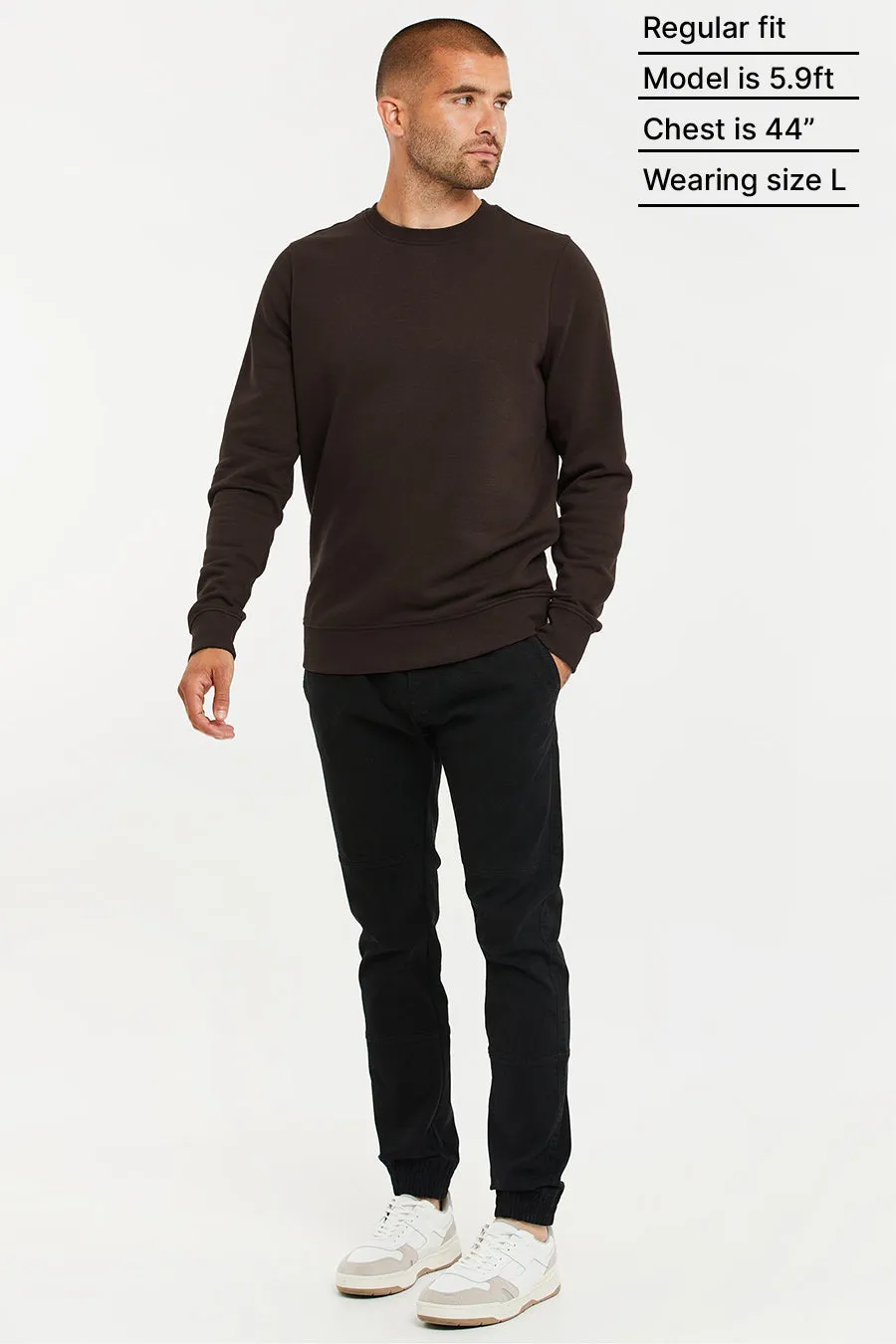 Brown - Fleece Sweatshirt