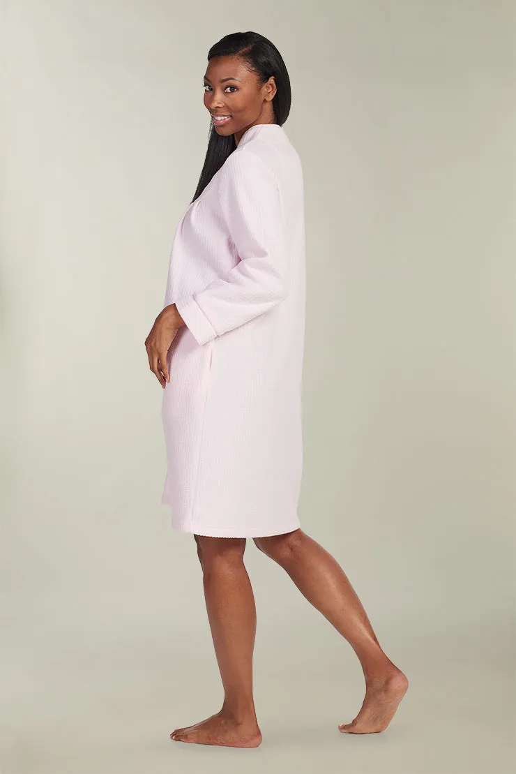 Brushed Back Terry Short Robe