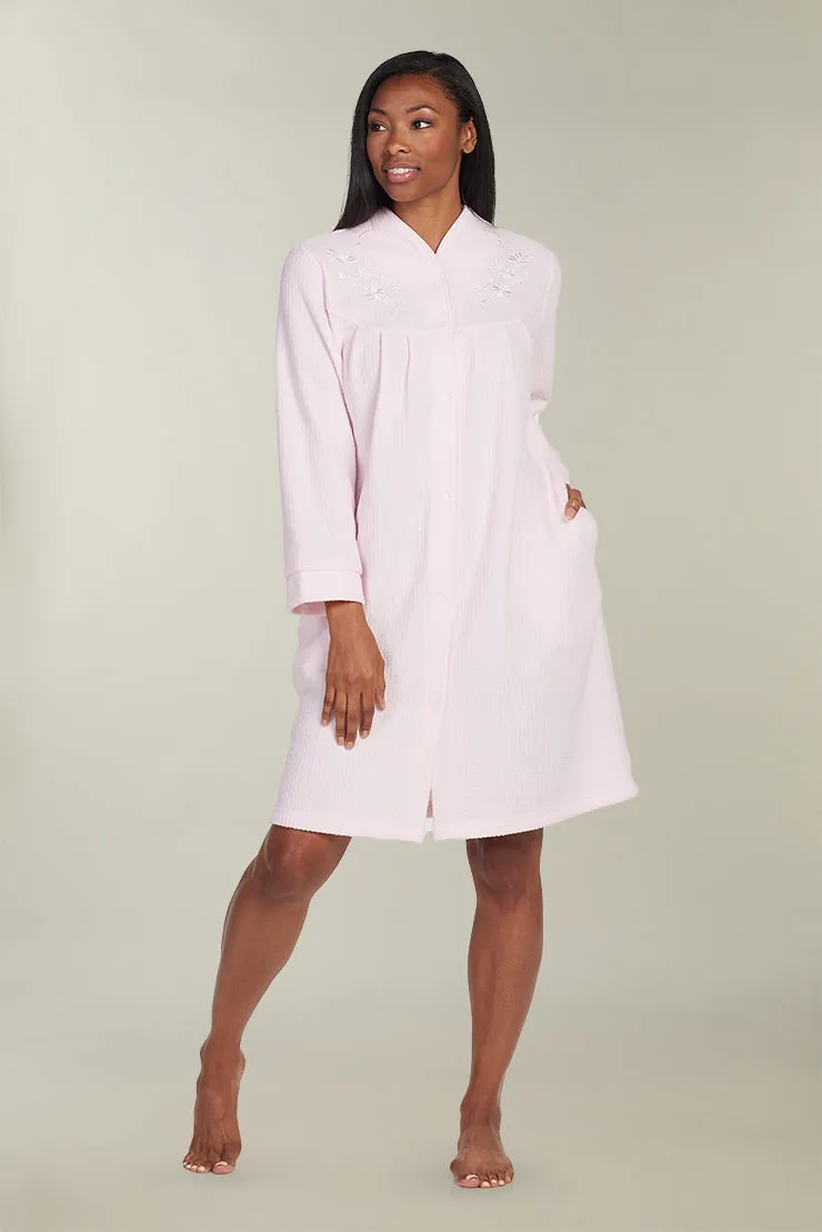 Brushed Back Terry Short Robe