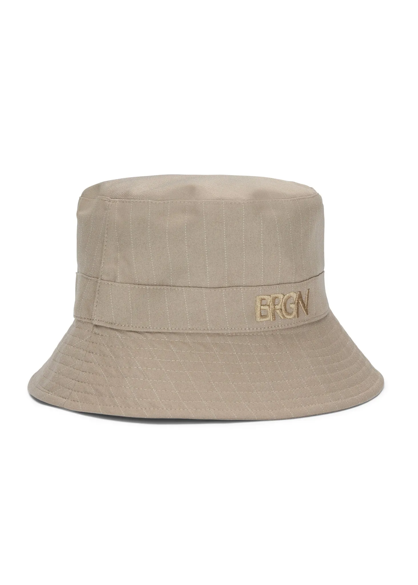 Bucket - Taupe Pinstripe