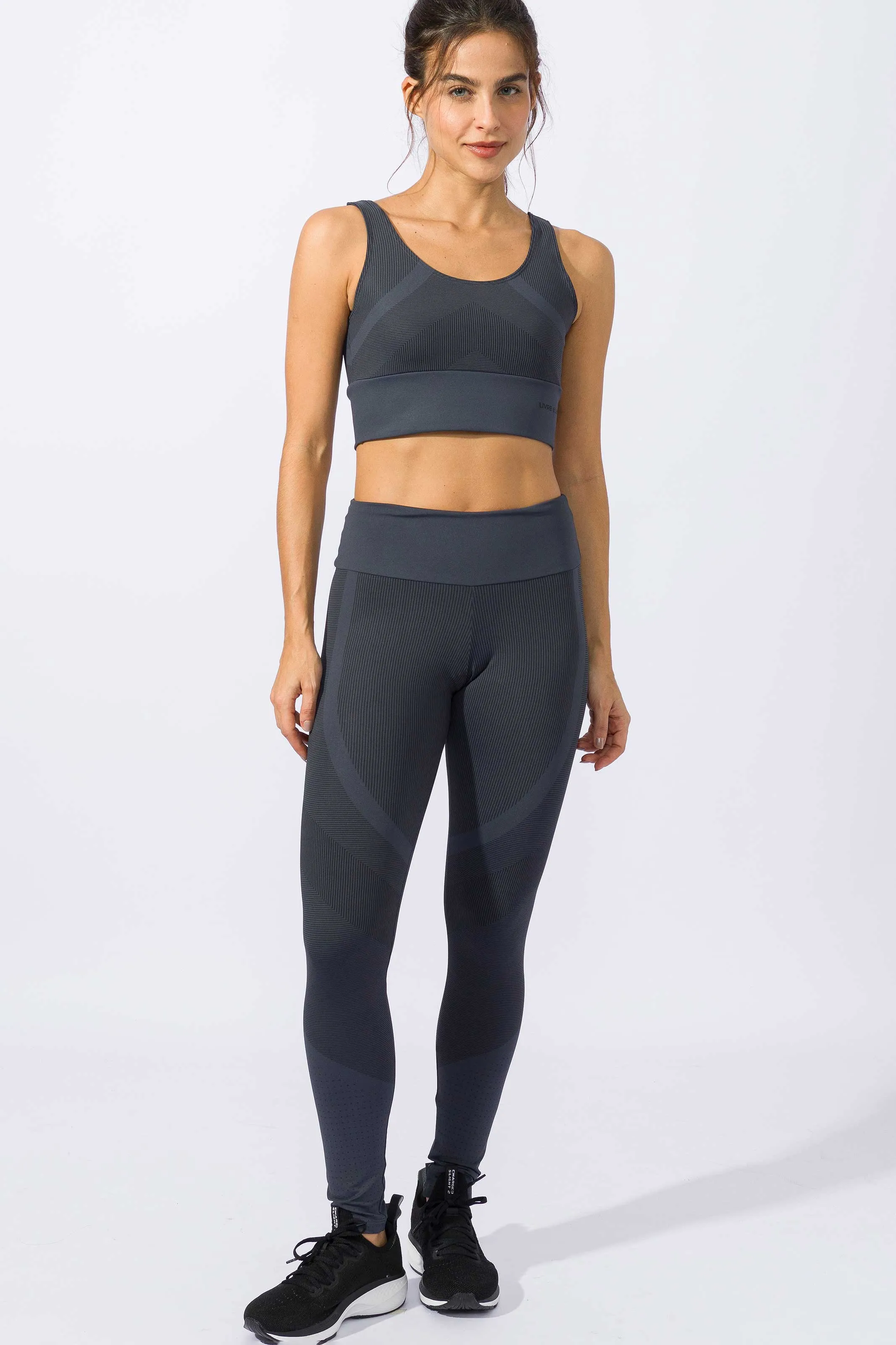 Calça Legging Modeladora Velocity Cinza