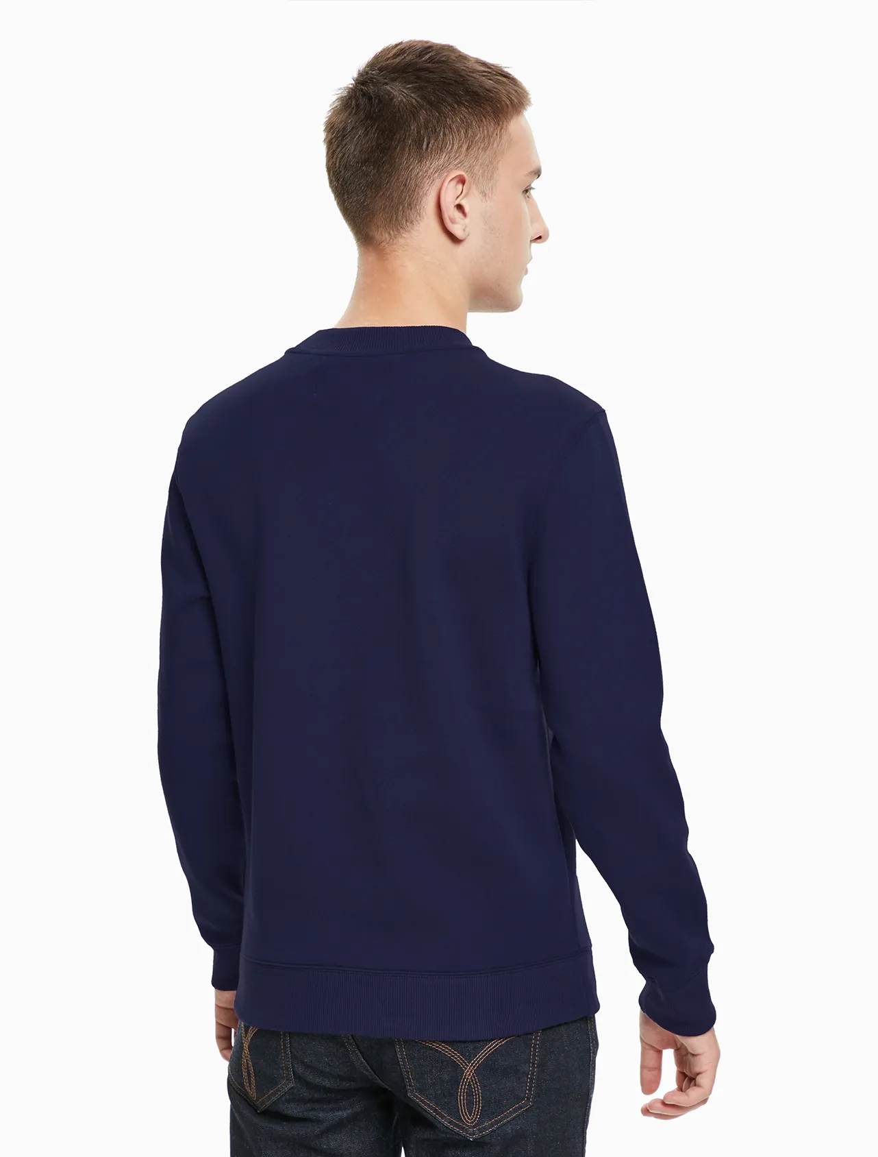 CALVIN LOGO PULLOVER SWEATSHIRT 4AFKS98-496 Dark Blue