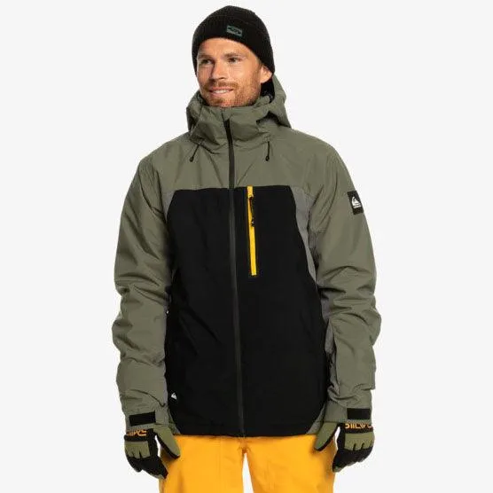 Campera Quiksilver Snow Mission Plus Negro Verde Gris