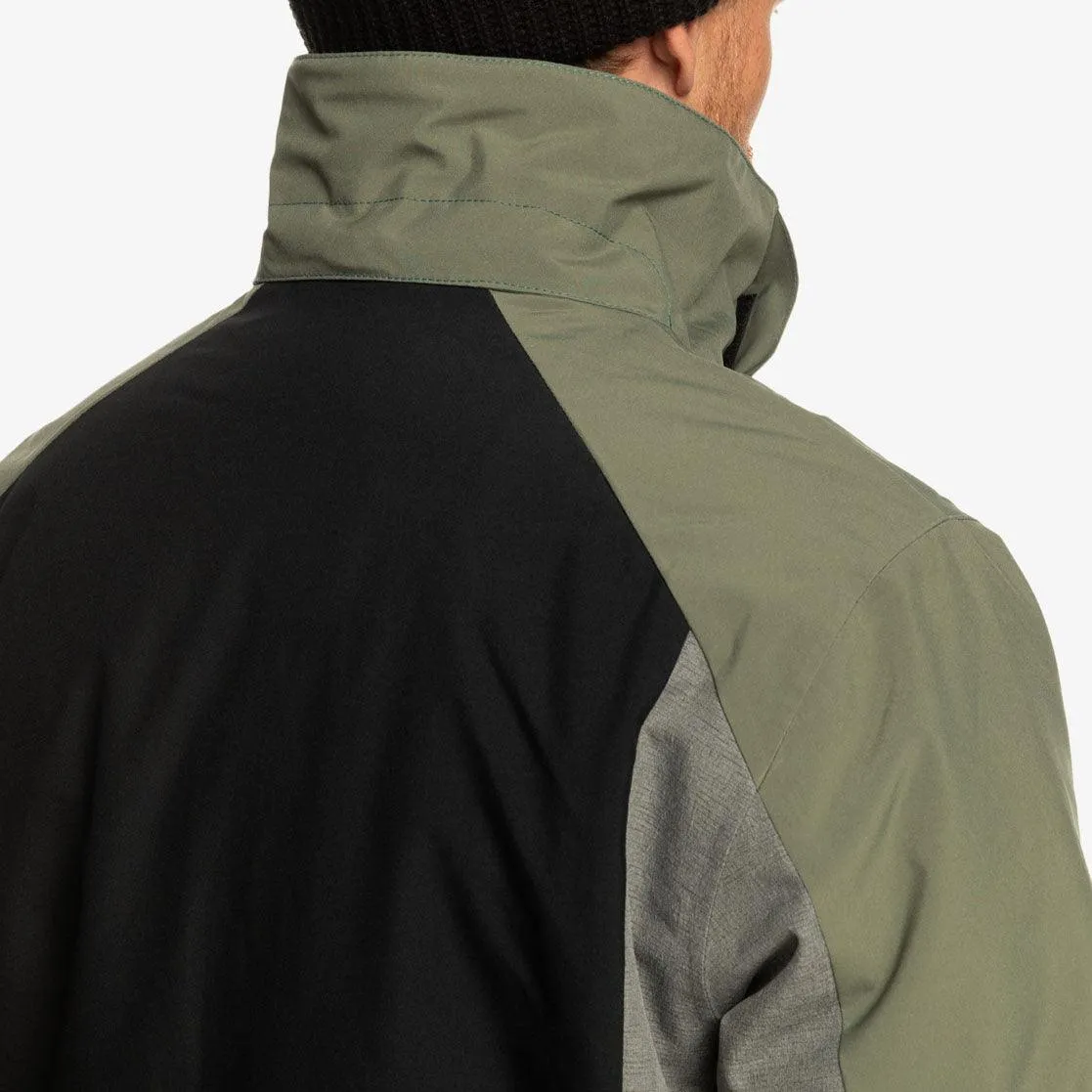 Campera Quiksilver Snow Mission Plus Negro Verde Gris