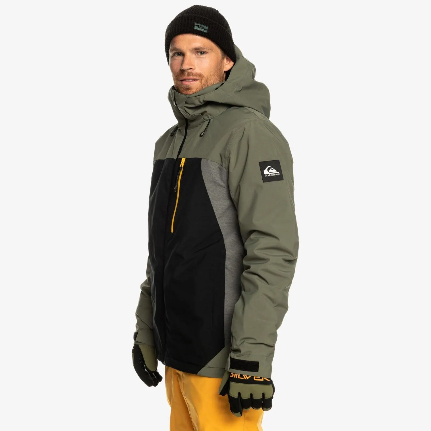 Campera Quiksilver Snow Mission Plus Negro Verde Gris