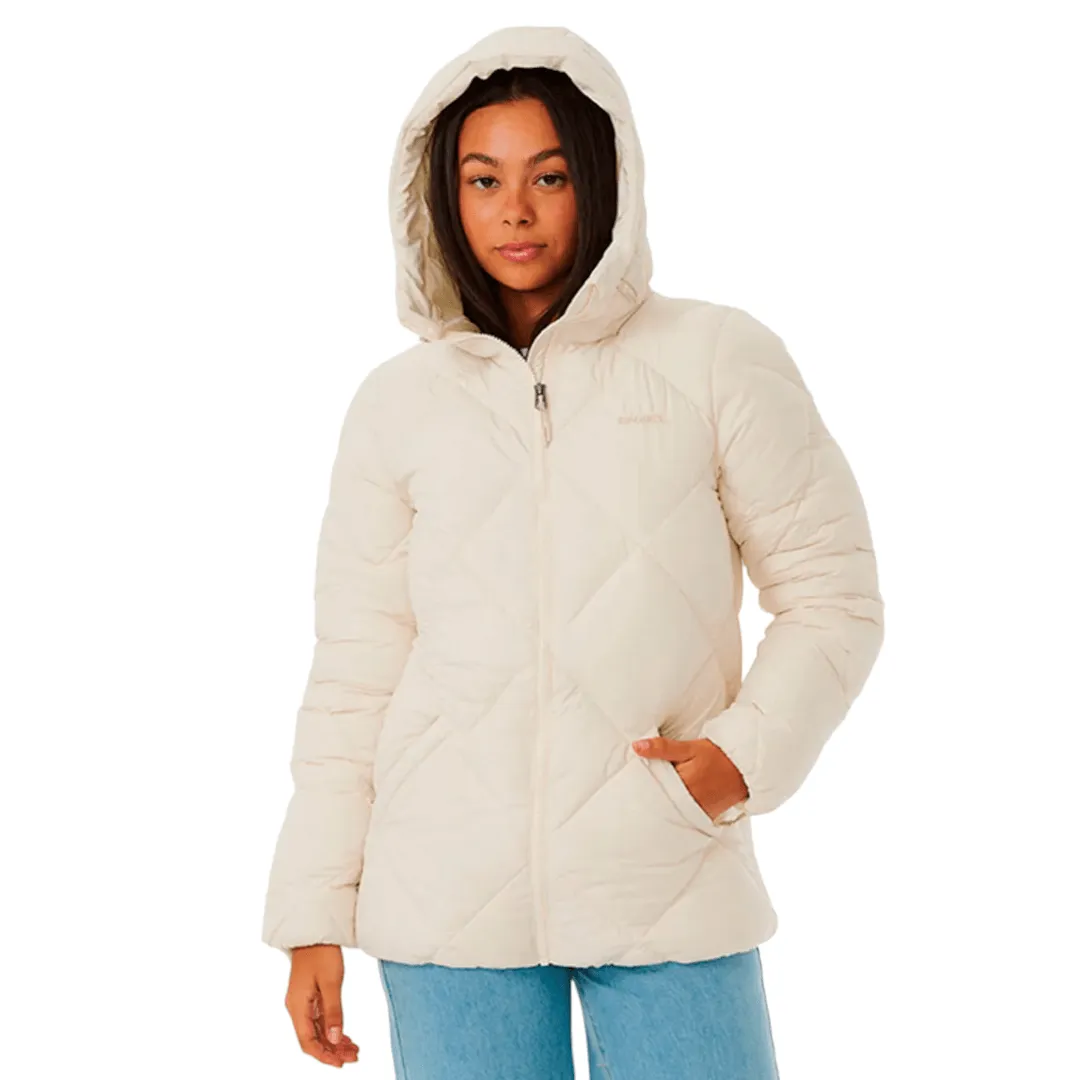 Campera Rip Curl Puffer Antis Shorebreak Mujer Blanco