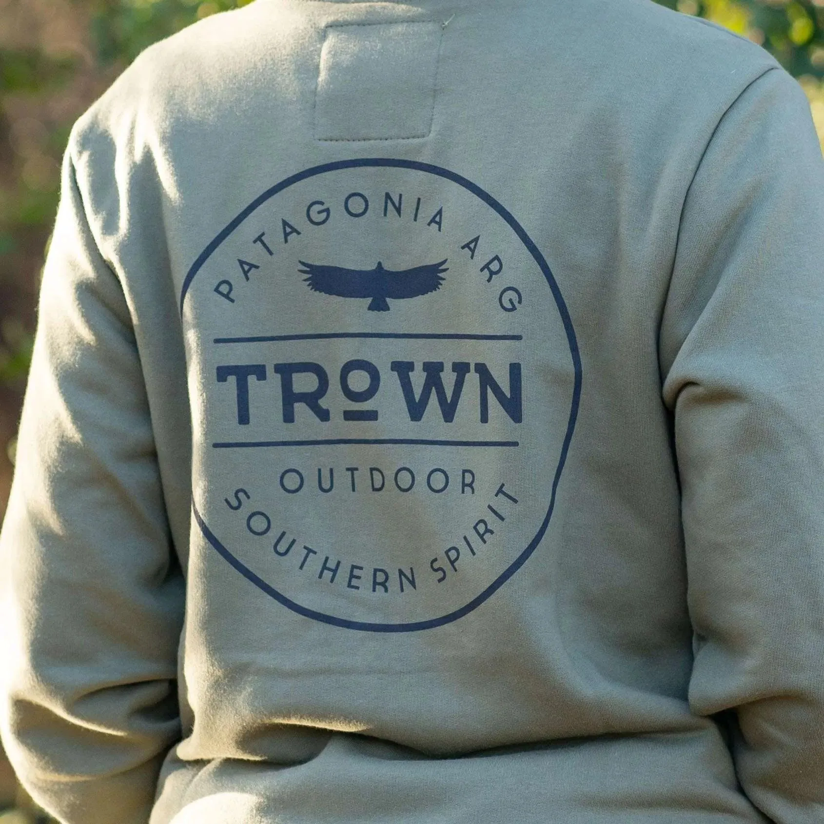 Campera Trown Zip Logo Circle Verde