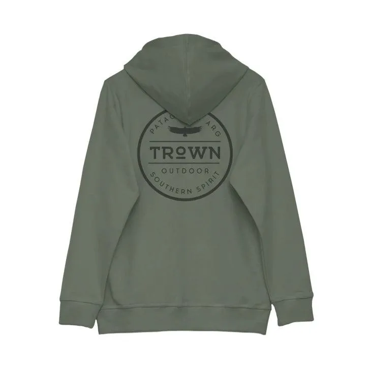 Campera Trown Zip Logo Circle Verde