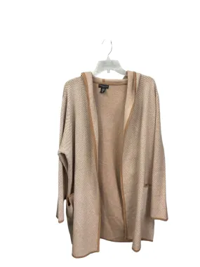 Cardigan By Adrienne Vittadini In Tan & White, Size: 2x