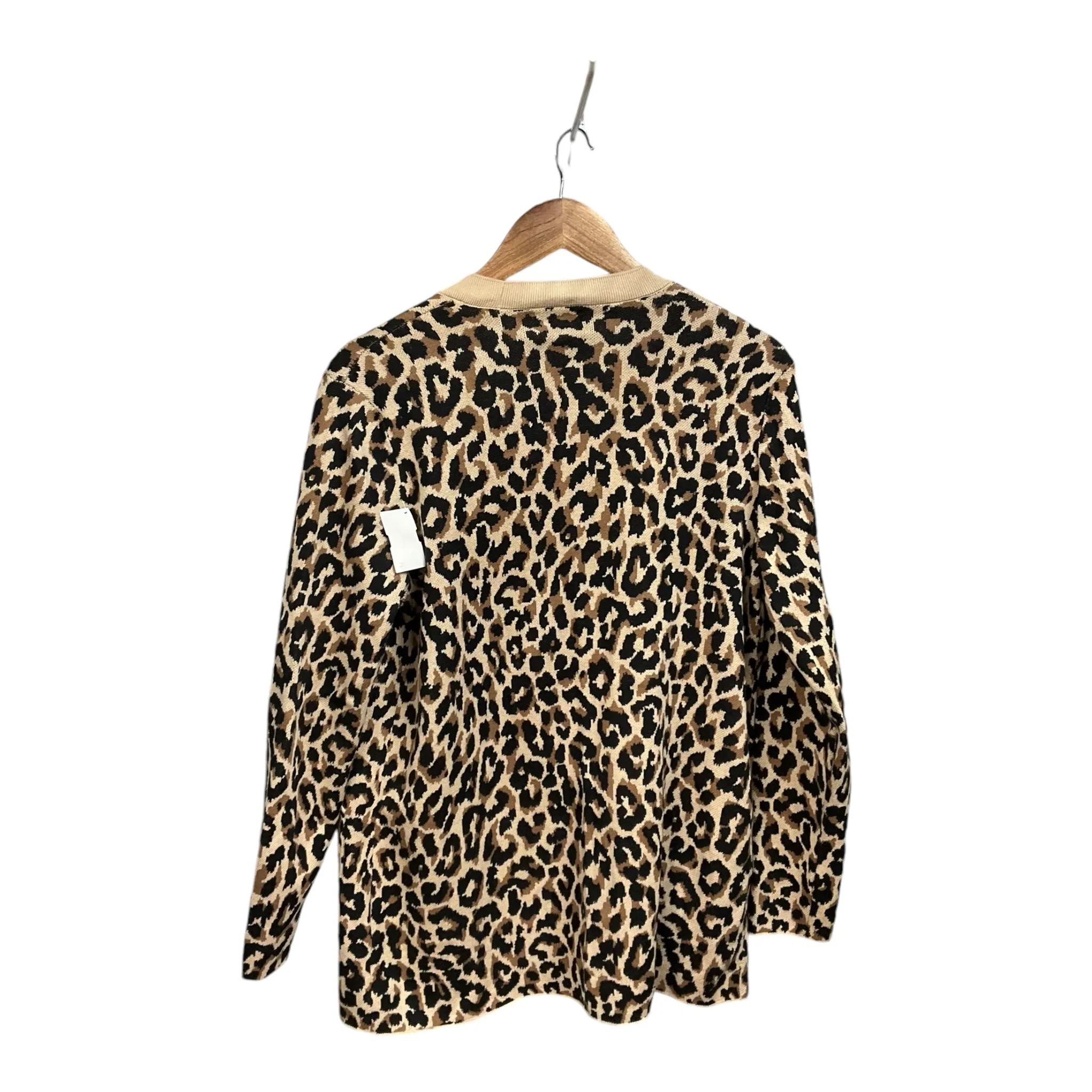 Cardigan By J. Crew In Animal Print, Size: M