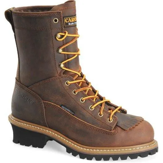 Carolina Men's Spruce 8" Stl Toe WP Logger Work Boot - Brown - CA9824